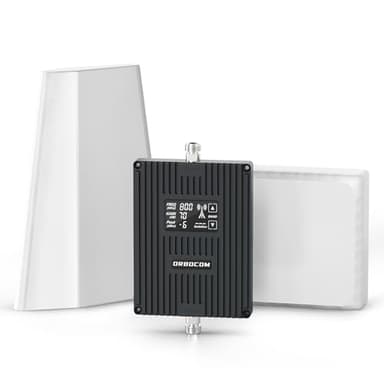 ORBOCOM Amplificatore Segnale Cellulare - Antenna Ad Alto Guadagno Banda 20/8/3/1/7 Ripetitore 4G 3G LTE GSM per Casa Ufficio Ripetitore Segnale Cellulare Supporta Vodafone TIM Wind Tre