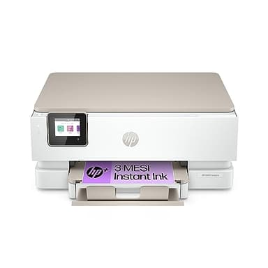 HP Envy Inspire 7220e 242P6B, Stampante Multifunzione a Getto d'Inchiostro A4 a Colori, Fronte/Retro Automatico, 22 ppm, Wi-Fi, 3 Mesi di Inchiostro Instant Ink Inclusi, Bianca