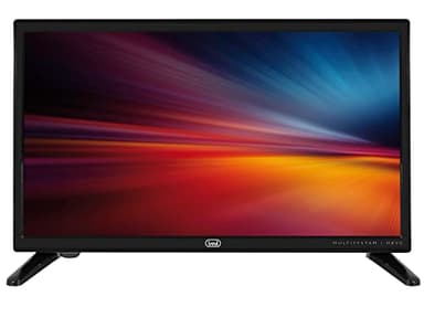 Trevi LTV 1904 SA2, TV 19 Pollici LED HD con Ricevitore Digitale Terrestre, Codec H.265 10 bit, DVBS-S2, USB, HDMI, Funzione Sleep e Hotel, Alimentazione a Corrente o Accendisigari 12V