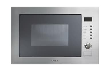 Candy Wave 600 Full Door Forno a Microonde da Incasso, 25 Litri, 800W, 8 Livelli di Potenza, 13 Programmi, Funzione Defrost e Avvio Rapido, Blocco di Sicurezza, 59,5 x 40 x 38,8 cm, Inox - MIC25GDFX