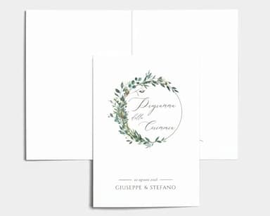 Libretto Cerimonia Nozze CON STAMPA AD ALTA QUALITÁ - Leafy Hoops - Libretto messa completamente PERSONALIZZABILE (ANCHE I COLORI) (1)