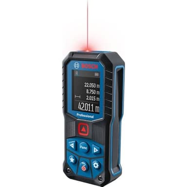 Bosch Professional Distanziometro laser GLM 50-22 (campo misura: fino a 50 m, robusto, IP65, ± 1.5 mm*, 2 batterie AA, tracolla, sacchetto)