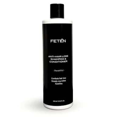 FETĒN Shampoo Anticaduta per Uomo 400 ml, Lozione e Balsamo Volumizzante per Capelli Fini e Delicato, Trattamento Rinforzante Anti Caduta e Ricrescita, Shampoo Professionale per Lavaggi Frequenti