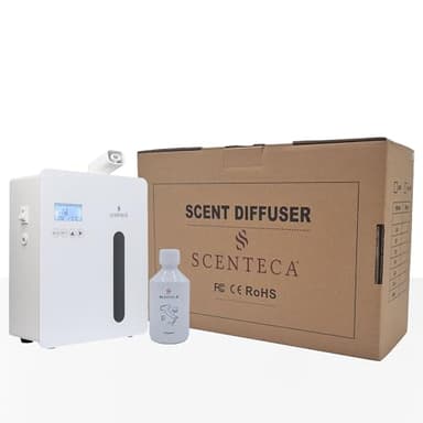 SCENTECA diffusore di fragranza AD-P5 per uso domestico e commerciale nebulizzazione collegabile hvac, copertura fino a 150 mq / 450 mc, fragranza 100 ml inclusa