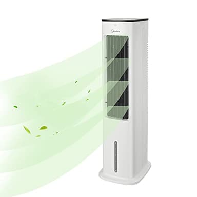 Midea Radiatore ad aria con raffreddamento ad acqua, aria condizionata mobile, ventilatore con raffreddamento ad acqua da 5 l, umidificatore e ionizzazione, aria condizionata senza tubo di scarico,