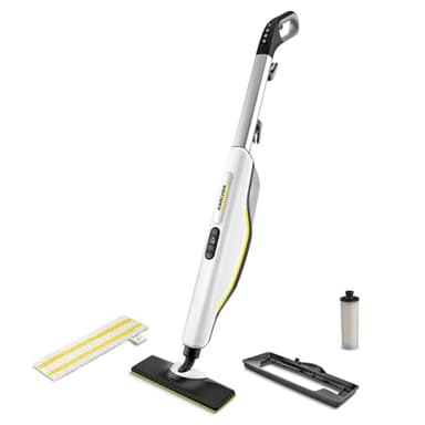 Kärcher Pulitore a Vapore SC 3 EasyFix , Pronto in 30sec, 1900 W, Serbatoio 1l, Area lavoro 75m², Include Kit pavimenti, Bocchetta Manuale e Panno, Spazzola Tonda, Bocchetta fessure