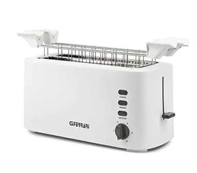 G3 Ferrari G10142 Tostapane Grandi Fette "Essential Toast", 1500W, 4 Toast, Bianco