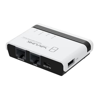 WAVLINK Server di Stampa Wireless,Print Server WiFi con LAN/Bridge da 10/100Mbps,USB2.0,Supporto modalità Cablata/Filare/Standalone,Compatibile con Windows/Mac e Tutte Le Stampanti con Supporto Raw