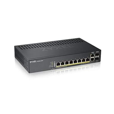 Zyxel Switch PoE + Smart Managed Ethernet Gigabit 8 porte con 130 Watt Budget e 2 porte Combo Gigabit e modalità Cloud ibrida, Garanzia a Vita [GS1920-8HPv2]
