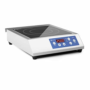 Royal Catering Piastra a Induzione Piano di Cottura a Induzione RCIK-3500CG (28 cm, Da 60 a 240 °C,Timer, 500-3.500 W)