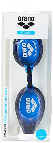 arena Zoom X-Fit Occhialini Nuoto Unisex Adulto, Occhialini Piscina con Ampie Lenti, con Trattamento Anti-Appannamento e Protezione UV, Ponte Nasale Regolabile, Guarnizioni in Silicone