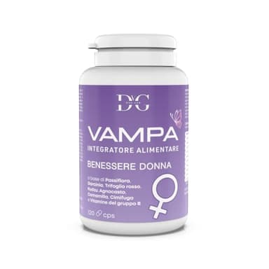 DVG-LAB Agnocasto Integratore Menopausa con Trifoglio Rosso Garcinia Cambogia Kudzu Cimicifuga per Controllo Vampate di Calore Peso e Umore con 3 Vitamine 100% Naturale Made in Italy 120 CPS