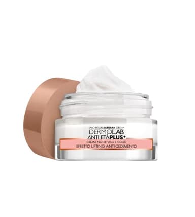 Dermolab - Crema Viso Notte Antiage Plus, per Pelli Mature 60+, con Acido Ialuronico, Tonifica e Rassoda la Pelle con un Effetto Lifting, Leviga le Rughe, 50 ml