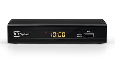 Tele System Decoder Digitale Terrestre TS6815/02 DVB-T2 HEVC 10 bit – Tecnologia HD HDR HLG - AUTOSCAN e LCN per ordine logico dei canali- EPG aggiornata - Lettore multimediale - Telecomando incluso