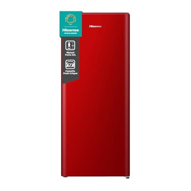 Hisense MUR52169RE - Frigorifero monoporta con scomparto congelatore, 165 L, apertura porta a destra, rosso