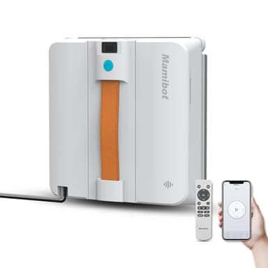 Mamibot W120-DP Robot lavavetri, funzione spray, pianificazione intelligente del percorso, getto d'acqua doppio incrociato, controllo remoto e app per la pulizia dei vetri, bianco/blu