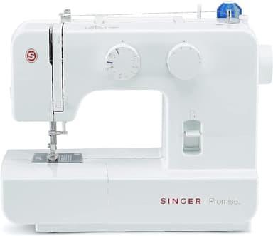 Singer Promise 1409, Macchina da Cucire Portatile con 15 Punti, Macchina da Cucire Singer con Occhiellatore 4 Tempi, Ampiezza Zig-Zag Regolabile, Leva Retromarcia, Doppio Ago per Quilting e Pelle