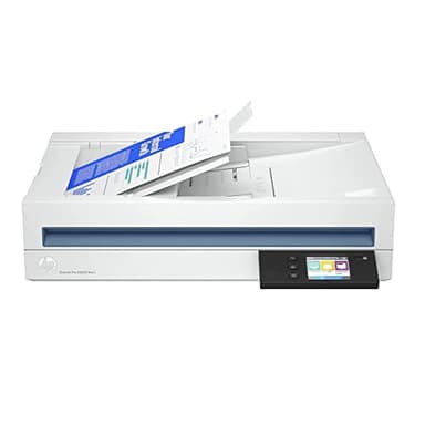 HP Scanjet Pro N4600 fnw1 20G07A, Scanner a Superficie Piana, ADF che Scansiona Fronte/Retro in un solo passaggio, Rendimento Medio di 6.000 Pagine al Giorno, Risoluzione fino a 1200 dpi, USB, Bianco