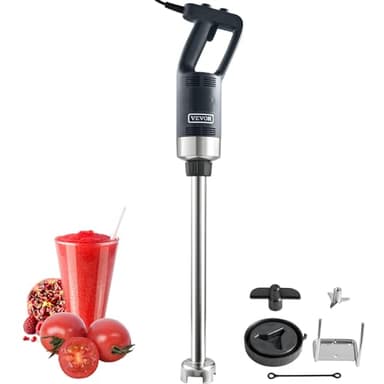 VEVOR Frullatore a Immersione da Cucina Uso Commerciale Potenza Nominale 750W Lunghezza 855mm Velocità Regolabile, Frullatore Tritatutto da Cucina Commerciale per Zuppe Salsa Pesto Materiale Frullato