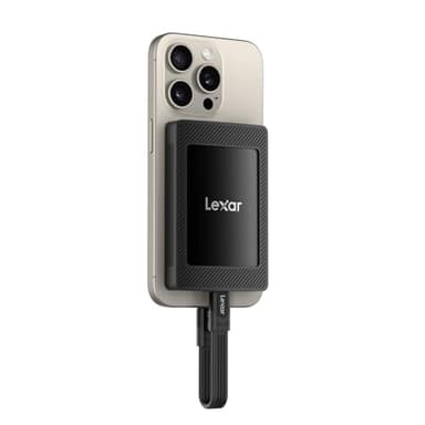 Lexar SL500M 1TB SSD Esterno Portatile con Set Magnetico, Portatile SSD USB3.2 Gen2, Fino a 2000MB/s in Lettura Unità a Stato Solido Esterna Compatta Sottile con iPhone Serie 16/Mac/PS5/Laptop/PC