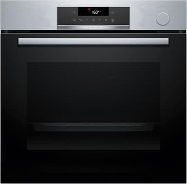 Bosch HRG532BS3 Serie 4, Forno con vapore da incasso, Display LED Touch, Funzione Air Fry, EcoClean, 15 programmi automatici, Acciaio, 60 x 60 cm