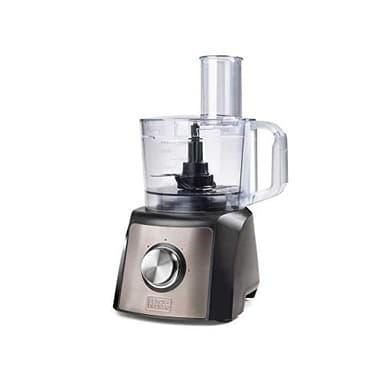 BLACK+DECKER BXFPA1200E - Robot da cucina. 1200W. Recipiente 1.5L. 2 velocità/funzione turbo. 8 accessori. Finitura acciaio inossidabile anti-impronta. Lame e dischi in acciaio inossidabile. Senza BPA
