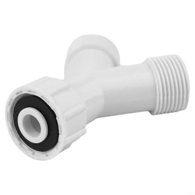 Adattatore a Y in plastica da 81 mm per lavastoviglie e lavatrici, connettore diviso a doppia giunzione di ingresso con guarnizione in gomma, compatibile con acqua calda e fredda