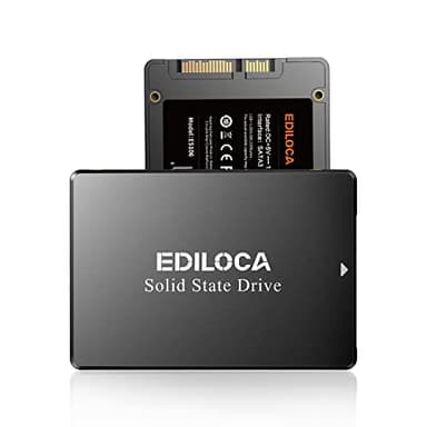 Ediloca ES106 - Hard disk interno 3D NAND TLC da 1 TB SSD SATA III da 2,5", lettura fino a 550 MB/s, memoria e archiviazione per PC o laptop (nero)