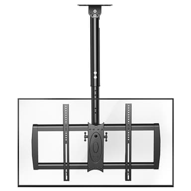 XINLEI Supporto da soffitto per TV, adatto per display LCD LED al plasma da 37-75 pollici con VESA massimo 600 x 400 mm, carico fino a 50 kg, girevole e inclinabile, regolabile in altezza MC61A