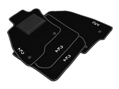 DHCarMats | Tappetini Auto per Alfa Romeo Mito dal 2008 | Tappeti Macchina in Moquette Decorati Personalizzati | Set per Interni - Kit Completo Anteriore e Posteriore Decorati