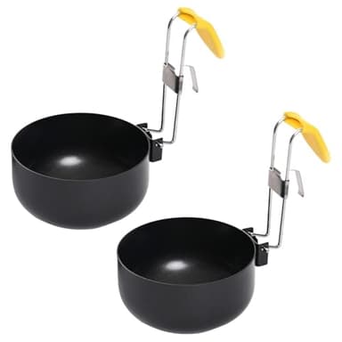 Cuociuova In 2 Pezzi, Cuociuova Pieghevole Montato Sull'Orecchio, Cuociuova Rotondo, Stampo Per Uova In Camicia, Gadget Da Cucina