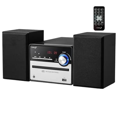 Cyberlux Impianto musicale retrò HiFi|Impianto stereo|Impianto compatto|USB|Line Out|CD/MP3|Radio FM,30 slot di memoria|Display LED|lettore cassette|Mini impianto HiFi|impianto stereo con