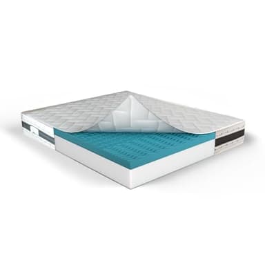 MUUN - Materasso 90x190 cm, Singolo, Altezza 21 cm, In Memory Foam, Anallergico e Ipoallergenico, Isola il Movimento, Bassa Manutenzione, Flessibile e Morbido, GARANTITO 20 ANNI, Mod. IRIS