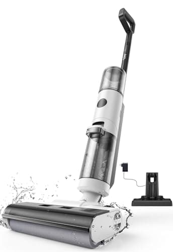 JONR ED12 Aspirapolvere Lavapavimenti Senza Fili, Mop e Aspirapolvere Umido e Secco 4 in 1, Pulizia Bordi, Funzione Autopulente, Autonomia 30 Min, Pavimenti Duri, Peli di Animali Domestici