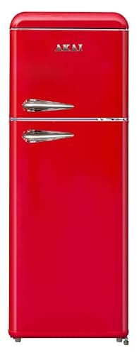 Akai Frigorifero Doppia Porta Vintage Anni 50 CLASS241KRD 147x55 cm cl. E Rosso
