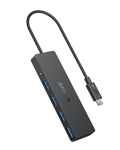 Anker Hub USB C, Adattore con 4 porte USB 3.0, OTG ultrasottile da 5 Gbps, Cavo 20 cm, per MacBook, Mac Pro, Mac mini, iMac, Surface Pro, XPS, PC, unità flash, HDD mobile (ricarica non supportata)