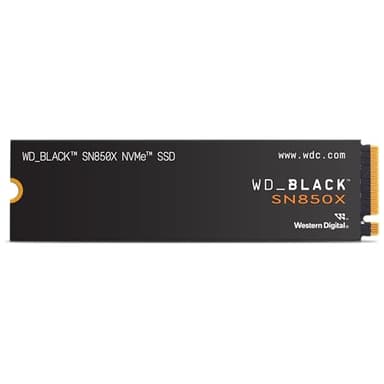 WD_BLACK SN850X 1TB Interno SSD, M.2 2280 NVMe SSD, con velocità fino a 7300 MB/s lettura, 6,300 MB/s in scrittura, PCIe Gen4, SSD ad alte Prestazioni, Nero