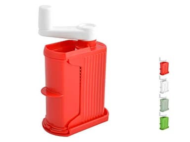Rigamonti Parmesan Grater, Grattugia Manuale con Manovella, Rullo in Acciaio Inox per Formaggi, Cioccolato e Noci, BPA Free, Rosso, Smontabile e Lavabile in Lavastoviglie.