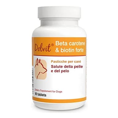 PETS Dolfos Beta Carotene e Biotina Forte 90 Compresse Integratore per il Pelo e la Pelle del Cane