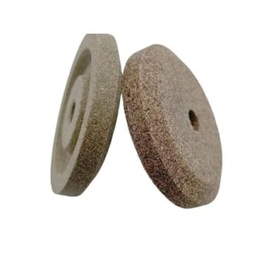 Coppia di smerigli (n. 2) - grana fine e grana grossa- affilatoio affila lama affettatrice compatibile con RGV, FAC, MISTRO, SIRMAN, CASADIO e altre. Misure ø 45 - h 8 - foro 6 mm.