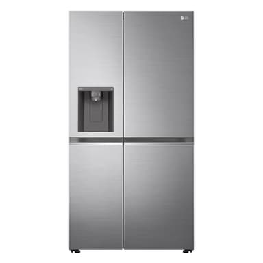 LG GSLV71PZRC | Classe C | 635 L Frigorifero laterale con gelato, ghiaccio tritato e distributore di acqua | Serbatoio acqua interno | Total No Frost | LINEARCooling | DoorCooling+ | Platinum Silver