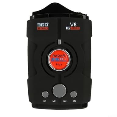 Rilevatore di autovelox a 360 gradi con avvisi vocali, design compatto in ABS adatto per tutti i veicoli alimentato a 12 V