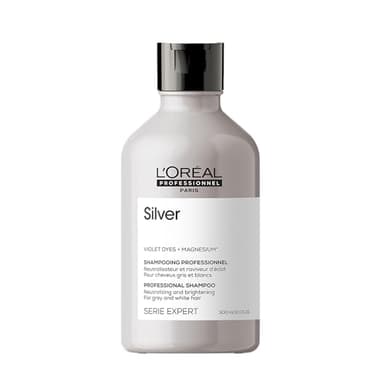 L'Oréal Professionnel Paris | Shampoo professionale per capelli grigi e bianchi Silver Serie Expert, Formula neutralizzante anti-giallo
