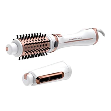 Rowenta CF9720F0 Spazzola ad Aria Calda Rotante, 220 W, Plastica, 3 velocità, Bianco