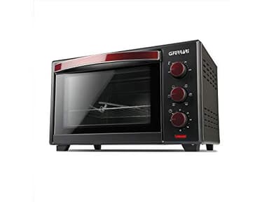 G3 Ferrari G10132 Il Moro 28 Plus Forno Elettrico Ventilato, 28 Litri, 1600W, 6 modalità di cottura, Timer 60 min, 100° - 230°C, Interno antiaderente, Rosso/Nero