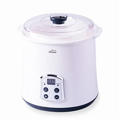Lacor - 69243 - Supersillenciosa Maxi Yogurt maker, Ideale per fare Kefir, Yogurt Greco e Formaggio Fresco, Con Timer 48 ore, Schermo LED, Capacità: 2L, Ø 20 x 23 cm, Bianco