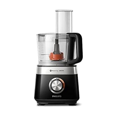 Philips Robot da Cucina Compatto - 800W, 29 Funzioni, Recipiente da 2.1L, PowerChop, Lama in Acciaio Inossidabile (HR7510/10)