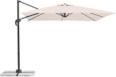 Megashopitalia Ombrellone da Giardino 3X3 Ecrù Piscina Terrazzo Bar Ristorante (Telo Beige e Struttura Antracite)