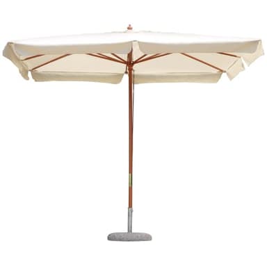 Gruppo Maruccia - Ombrellone da Giardino 3x4 Metri - Palo Centrale - Struttura in Legno - Telo Idrorepellente Ecrù