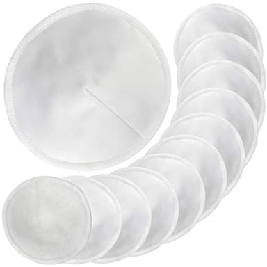 Pinowu Coppette Assorbilatte Lavabili (12pcs)- Fibra di Bambù Organica Stereo, Riutilizzabili Cuscinetto per Capezzolo per Allattamento in Maternità con Sacchetto di lavaggio (Diametro 11cm)